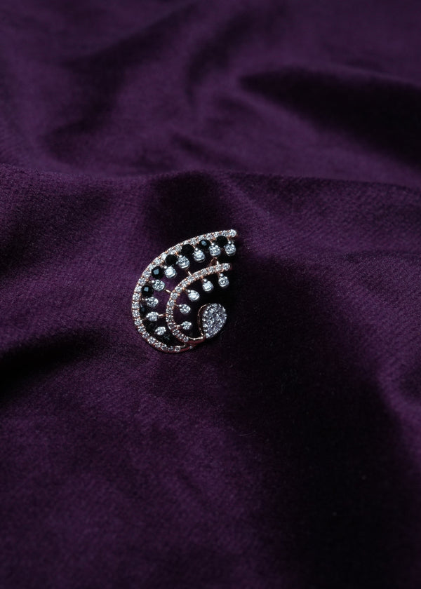 Peacock Feather Lab-Grown  Diamond Pendant