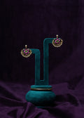 Motif Kundan Crescent Studs