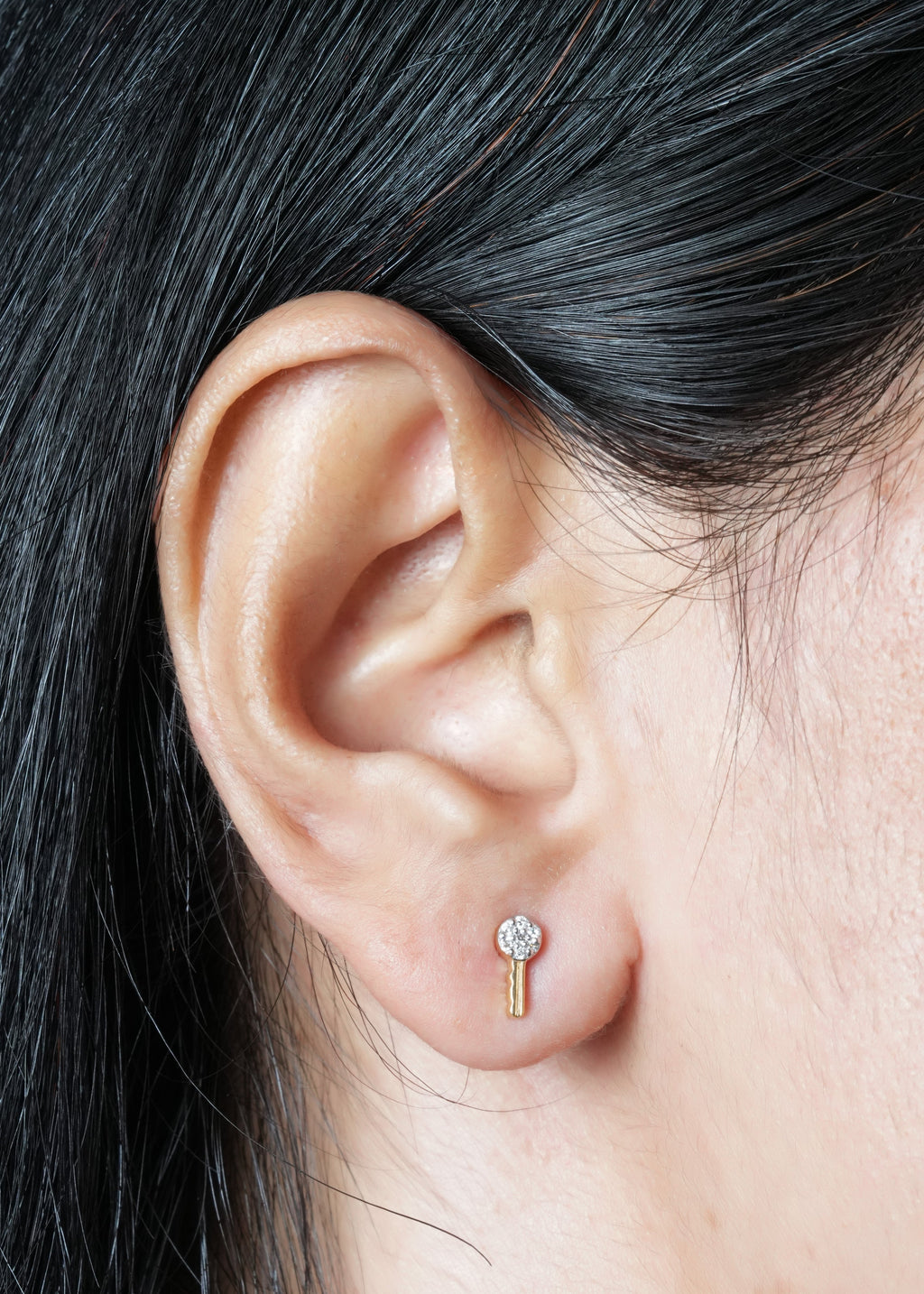 Prema-Kunchika Diamond Padlock Stud Earrings