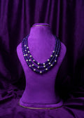 Royal Velvet Amethyst & Moti Tri-Ladi Mala