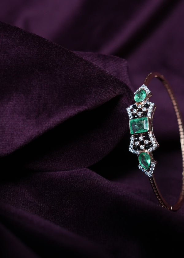 Shahi Emerald Square & Pear-Cut Swarovski Bracelet