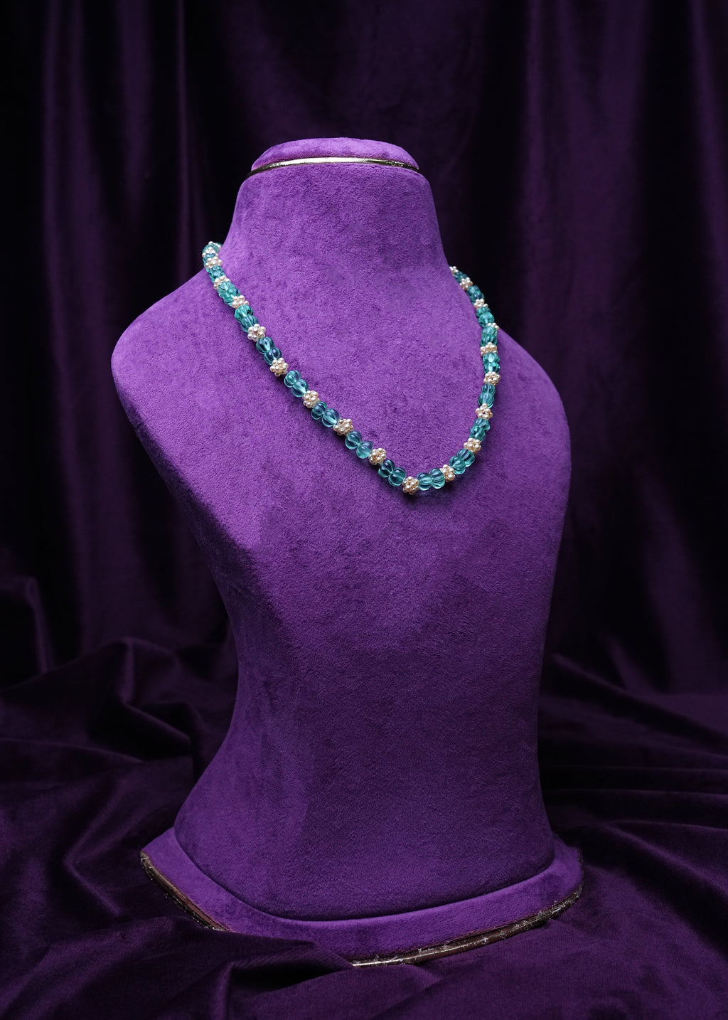 Shahi Emerald Pumpkin Pearl Strand chocker