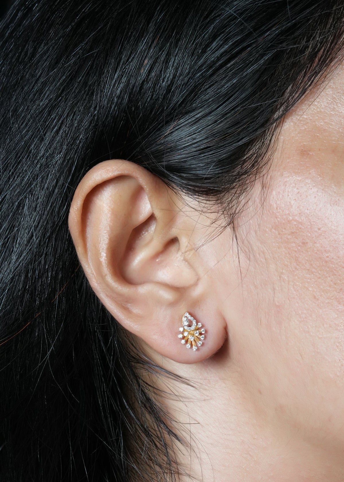 Swarna Kalka Lab-Grown  Diamond Accent Studs