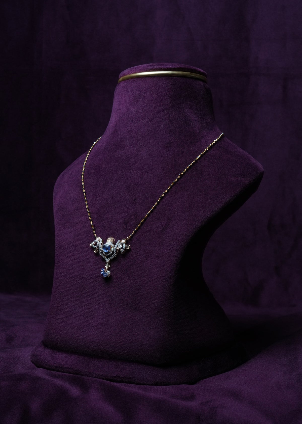 Tanzanite Aarohi Sapphire Balaji Charm Mangal sutra