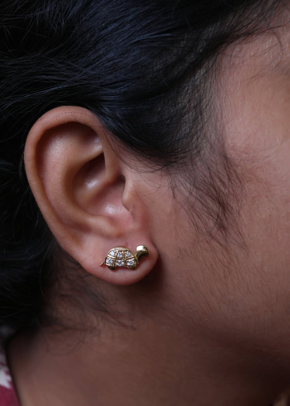 The  Lab-Grown Diamond Shell Tortoise Studs