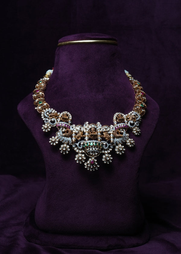 The Samriddhi Peacock Nakshi Necklace