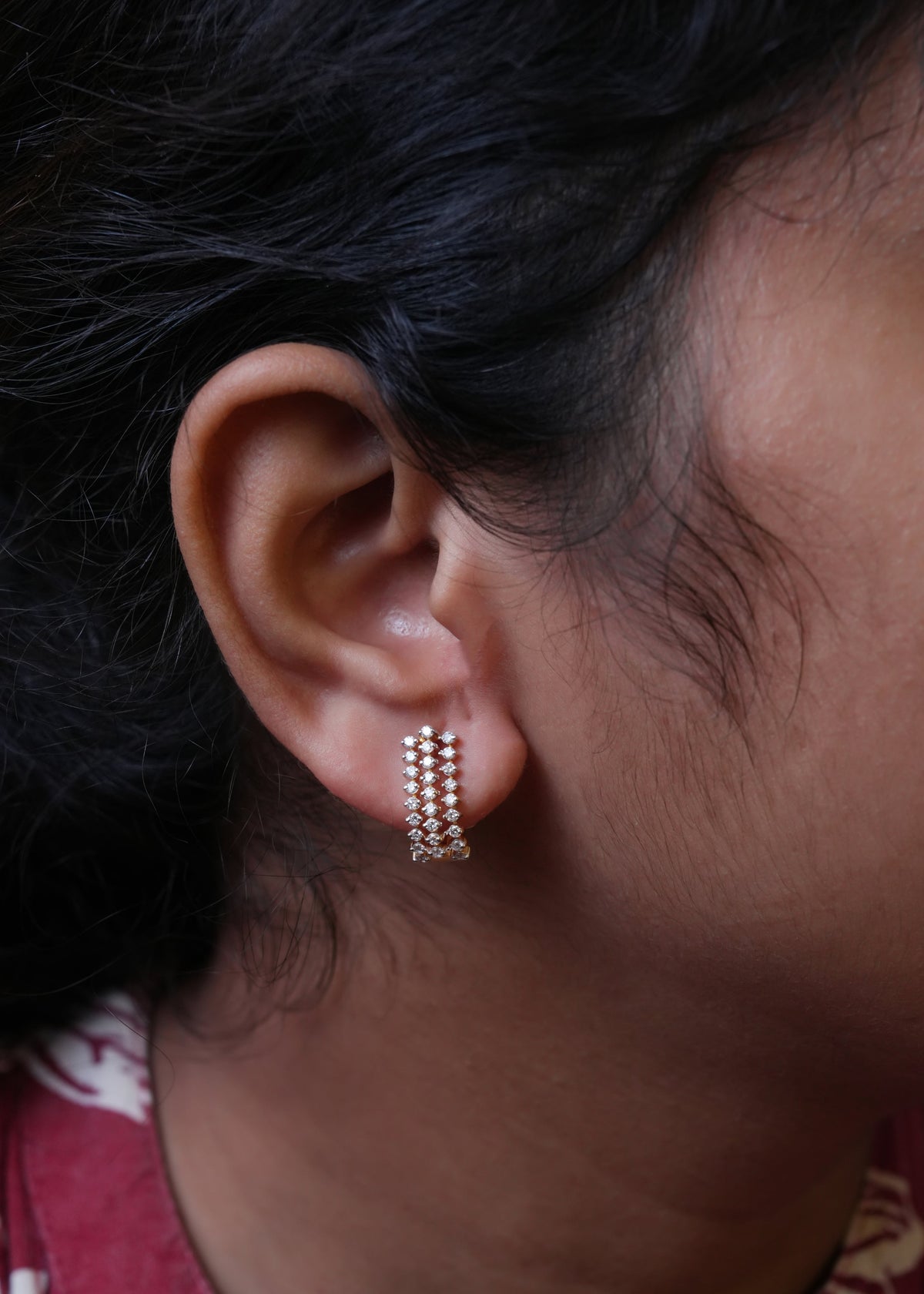 The Triple Wave lab-grown diamond Studs
