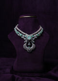 The Twin Peacock chandelier Emerald Necklace