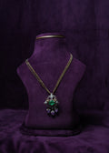 The Akshaya Triple-Strand Emerald pendant Mangal sutra