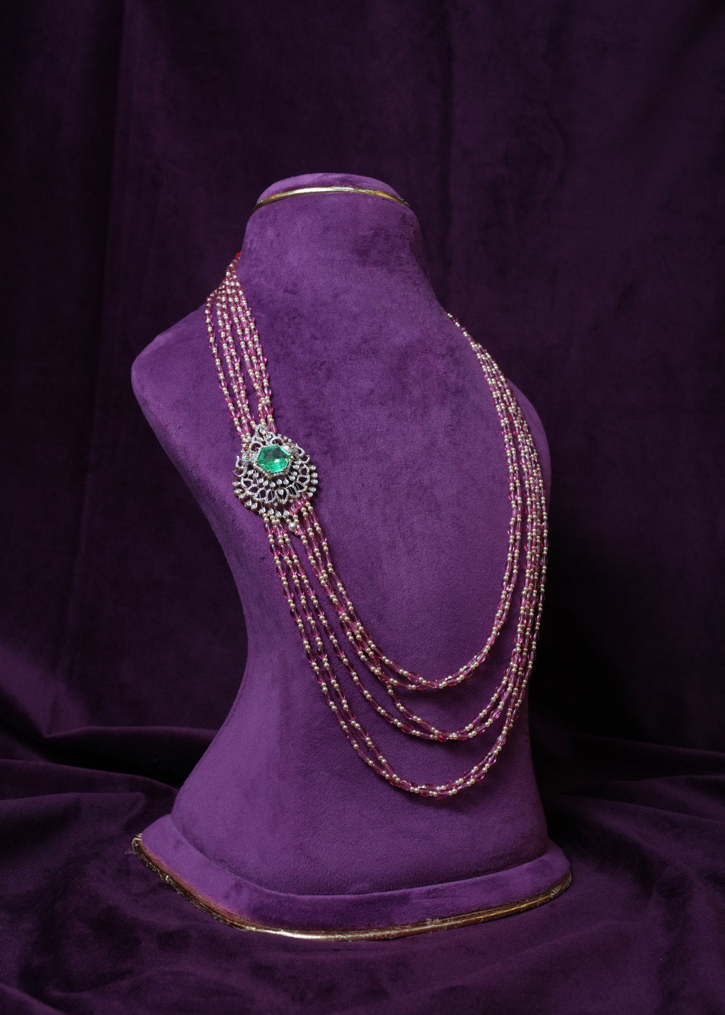 The Imperial beaded tourmaline lab-grown diamond changeable side pendant Haar