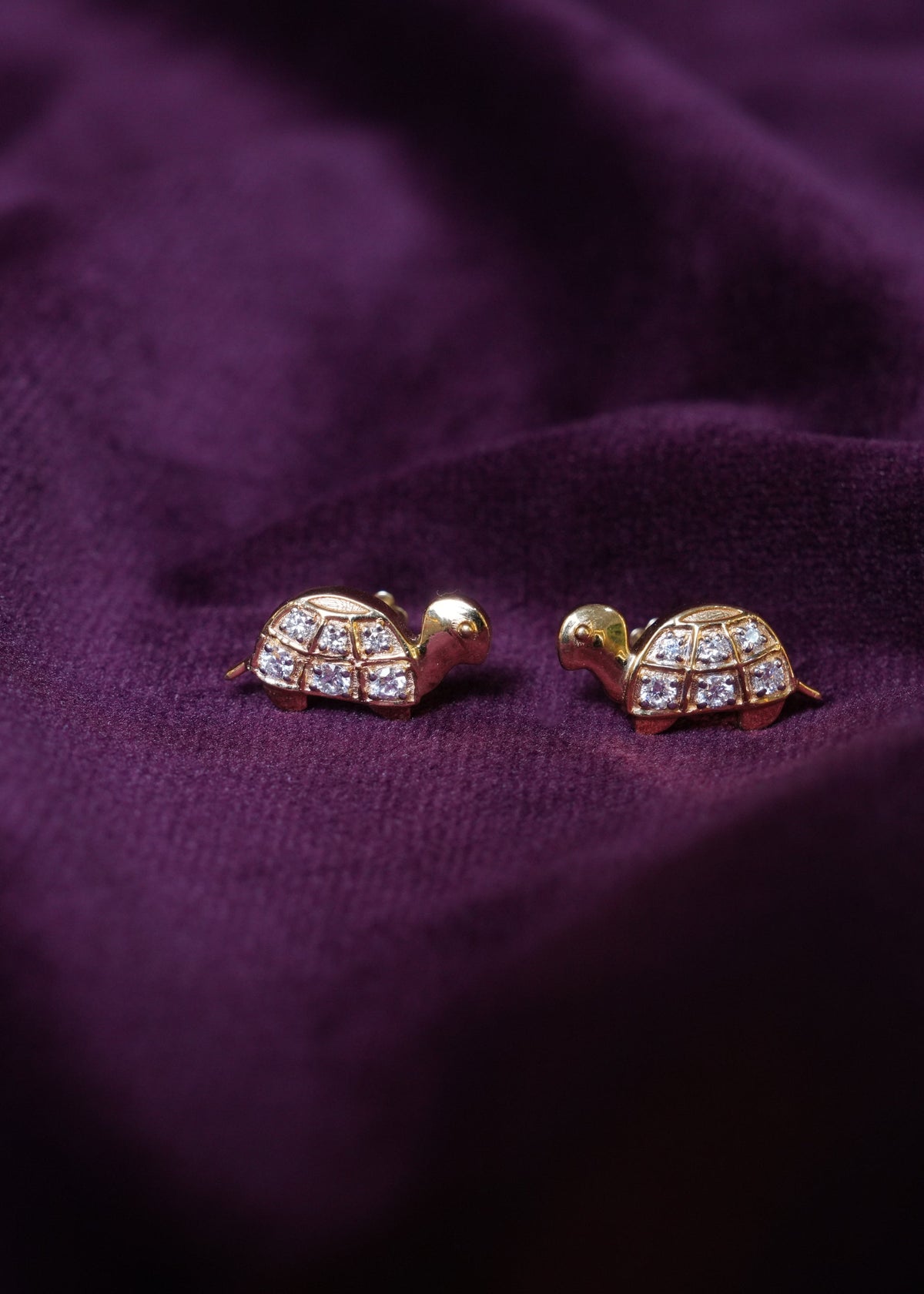 The  Lab-Grown Diamond Shell Tortoise Studs