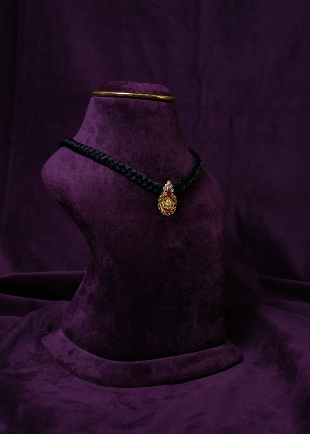 The Mahalakshmi Black Thread Casu Necklace