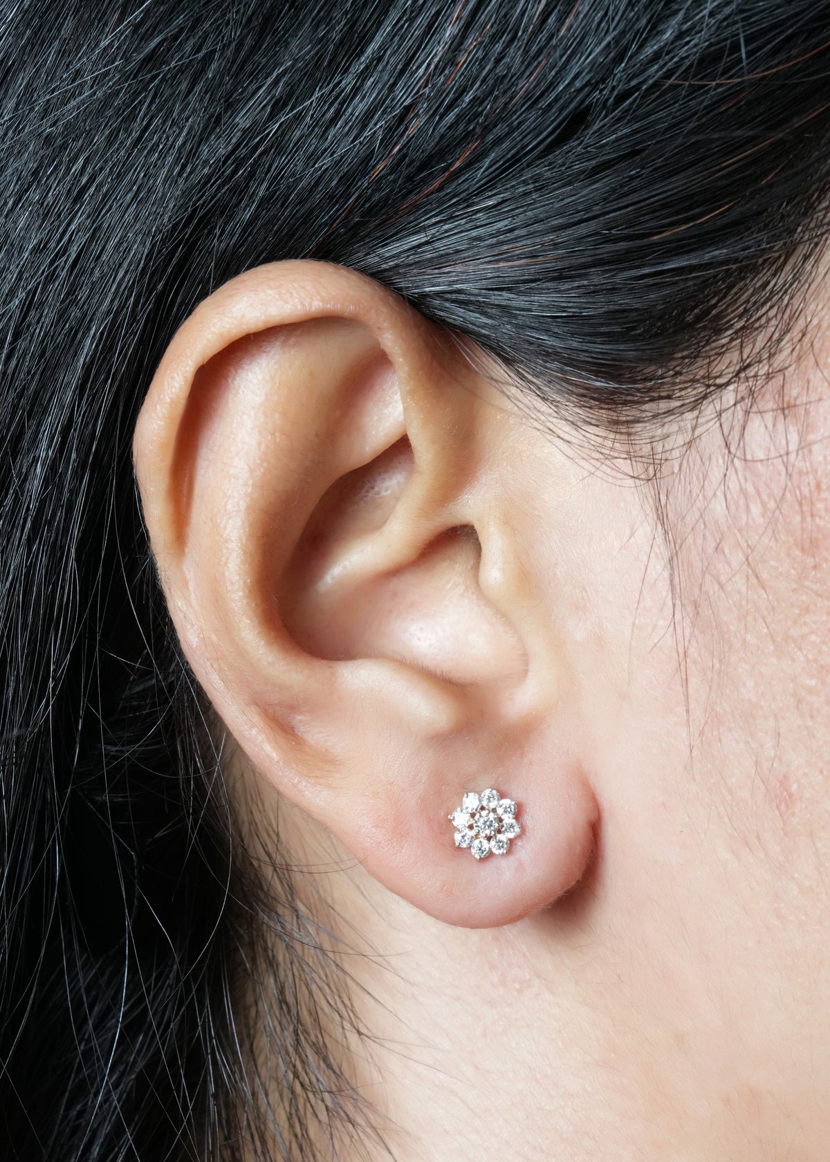 The Petite Solar Bloom Lab-Grown Diamond Stud Earrings