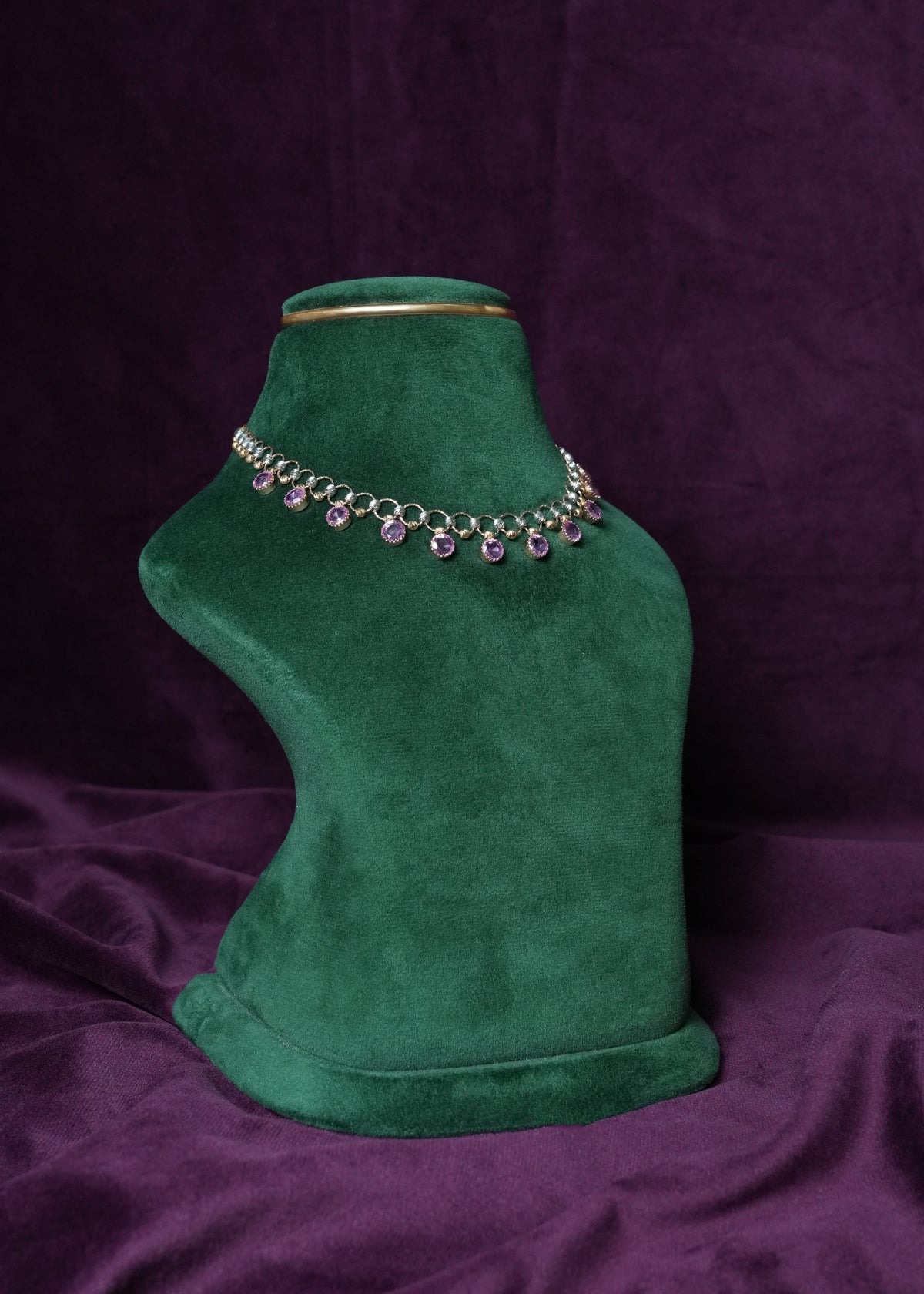 Tourmaline Dewdrop Ring-Link Choker