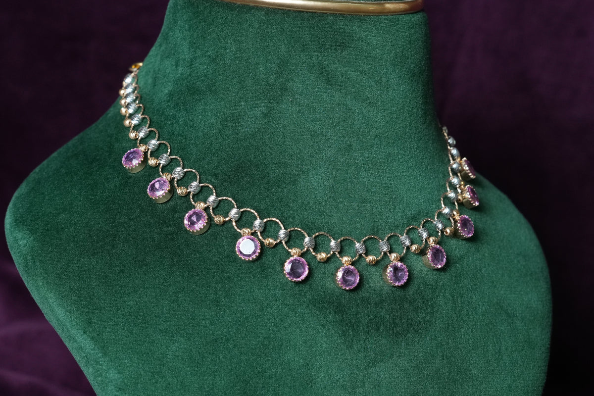 Tourmaline Dewdrop Ring-Link Choker