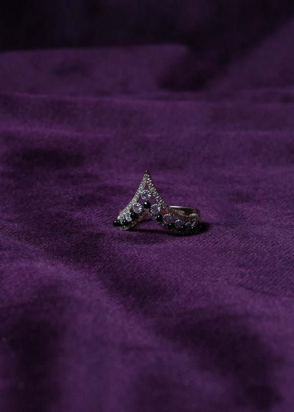 V-Shape Chevron Lab-Grown  Diamond Finger Ring