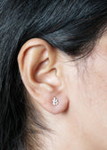 Vajra Patra Leaf Cluster Lab-Grown Diamond Stud Earrings