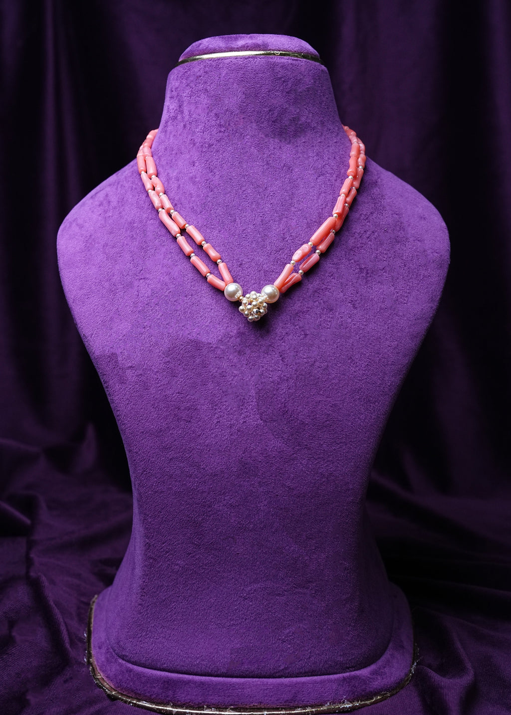 Vidruma shapeless coral Mukta Dwi-Ladi Mala