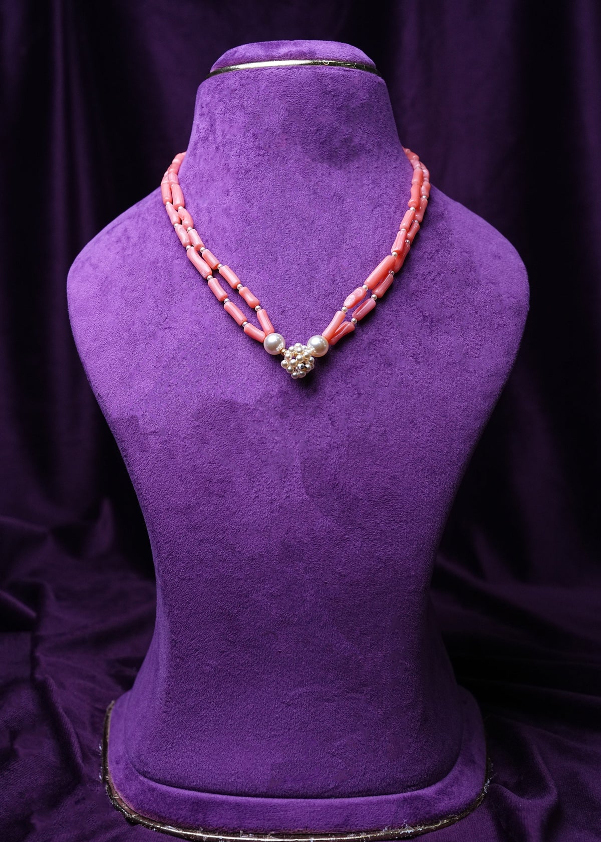 Vidruma shapeless coral Mukta Dwi-Ladi Mala