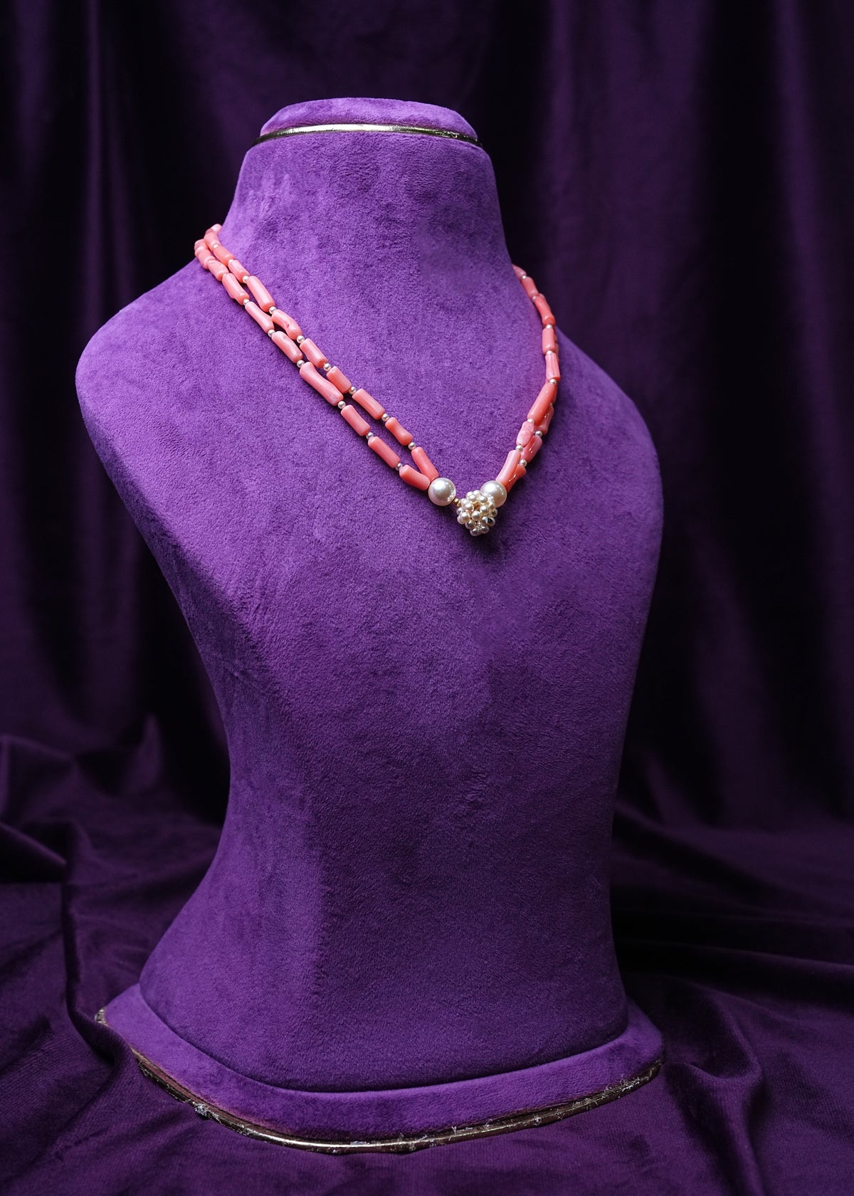 Vidruma shapeless coral Mukta Dwi-Ladi Mala