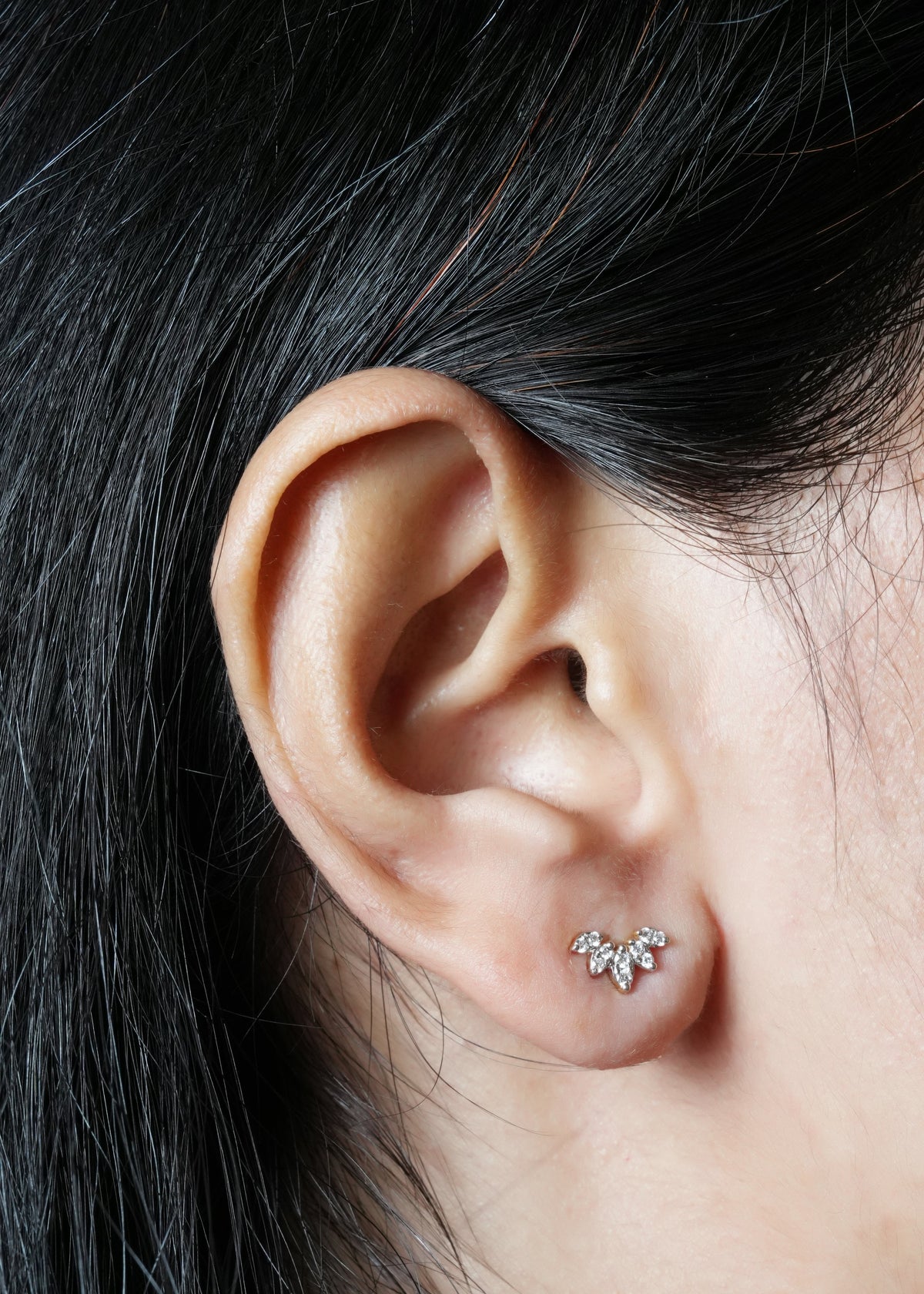 Radiating Marquise Leaf Lab-Grown Diamond Stud Earrings