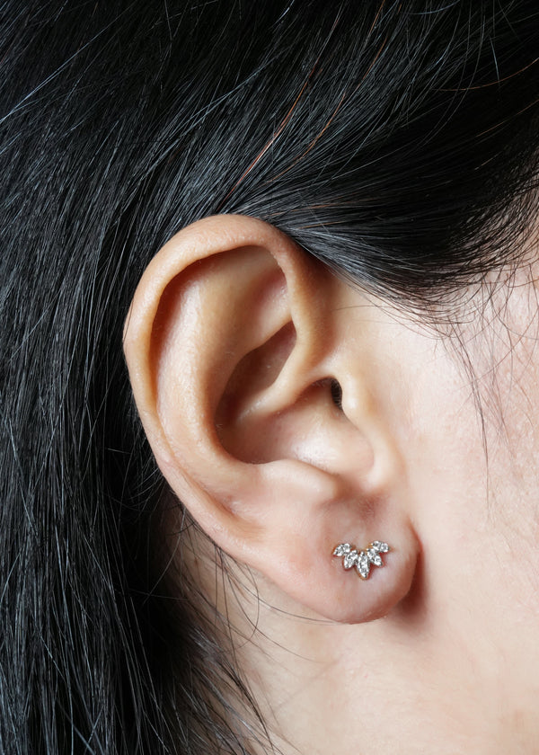 Marquise Leaf Lab-Grown Diamond Stud Earrings